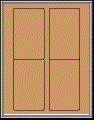 3" x 5" RECTANGLE BROWN KRAFT LABELS Thumbnail