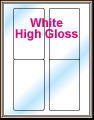 3" x 5"  RECTANGLE GLOSSY WHITE LABELS Thumbnail