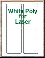 3" x 5" RECTANGLE WHITE POLY LASER LABELS Thumbnail