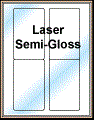 3" x 5" WHITE SEMI-GLOSS for LASER Thumbnail