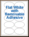 3.25" x 2" OVAL REMOVABLE WHITE LABELS Thumbnail