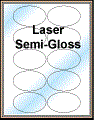 3.25" x 2" OVAL WHITE SEMI-GLOSS for LASER Thumbnail