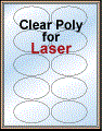 3.25" x 2" OVAL CLEAR LASER GLOSSY LABELS Thumbnail