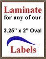 3.25" x 2" OVAL CLEAR GLOSS LAMINATE Thumbnail