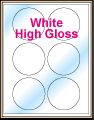 3.25" CIRCLE GLOSSY WHITE LABELS Thumbnail