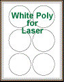 3.25" CIRCLE WHITE POLY LASER LABELS Thumbnail