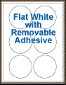 3.33" CIRCLE REMOVABLE WHITE LABELS Thumbnail