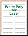 3.44" x .66" WHITE POLY LASER LABELS Thumbnail