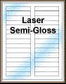3.44" x .66" WHITE SEMI-GLOSS for LASER Thumbnail