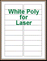 3.5" x 1" RECTANGLE WHITE POLY LASER LABELS Thumbnail