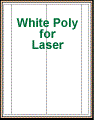 3.5" x 11" RECTANGLE WHITE POLY LASER LABELS Thumbnail