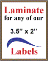 3.5" x 2"  RECTANGLE  CLEAR GLOSS LAMINATE Thumbnail