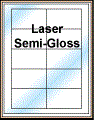 3.5" x 2" WHITE SEMI-GLOSS for LASER Thumbnail