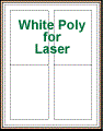 3.5" x 5" RECTANGLE WHITE POLY LASER LABELS Thumbnail