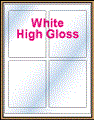3.75" x 4.75"  RECTANGLE GLOSSY WHITE LABELS Thumbnail