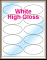3.875" x 1.9375" OVAL GLOSSY WHITE LABELS Thumbnail