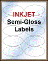 3.875" x 1.9375" OVAL WHITE SEMI-GLOSS for INKJET Thumbnail