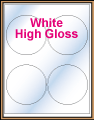 4" CIRCLE GLOSSY WHITE LABELS Thumbnail