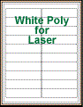 4" x 1" RECTANGLE WHITE POLY LASER LABELS Thumbnail