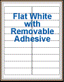4" x 1" RECTANGLE REMOVABLE WHITE LABELS Thumbnail