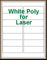 4" x 1.33" RECTANGLE WHITE POLY LASER LABELS Thumbnail