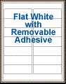 4" x 1.33" RECTANGLE REMOVABLE WHITE LABELS Thumbnail