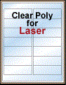 4" x 1.33" CLEAR LASER GLOSSY LABELS Thumbnail