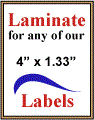 4" x 1.33"  RECTANGLE  CLEAR GLOSS LAMINATE Thumbnail