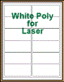 4" x 1.75" RECTANGLE WHITE POLY LASER LABELS Thumbnail
