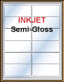 4" x 1.75" WHITE SEMI-GLOSS for INKJET Thumbnail