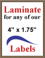 4" x 1.75"  RECTANGLE  CLEAR GLOSS LAMINATE Thumbnail