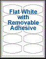 4" x 2" SQUARED OVAL REMOVABLE WHITE LABELS Thumbnail