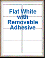 4" x 2.5" RECTANGLE REMOVABLE WHITE LABELS Thumbnail