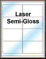 4" x 2.5" WHITE SEMI-GLOSS for LASER Thumbnail