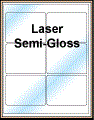 4" x 3" WHITE SEMI-GLOSS for LASER Thumbnail