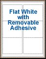 4" x 3.33" RECTANGLE REMOVABLE WHITE LABELS Thumbnail