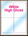 4" X 5"  RECTANGLE GLOSSY WHITE LABELS Thumbnail