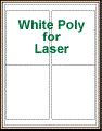 4" x 5" RECTANGLE WHITE POLY LASER LABELS Thumbnail