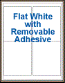 4" x 5" RECTANGLE REMOVABLE WHITE LABELS Thumbnail