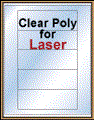 6" x 2" RECTANGLE CLEAR LASER GLOSSY LABELS Thumbnail