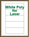 6" x 2" RECTANGLE WHITE POLY LASER LABELS Thumbnail