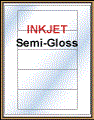 6" x 2" RECTANGLE  WHITE SEMI-GLOSS for INKJET Thumbnail