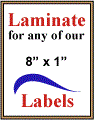 8" x 1" CLEAR GLOSS LAMINATE Thumbnail