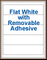 8" x 2" RECTANGLE REMOVABLE WHITE LABELS Thumbnail