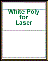 8.5" x 1.375" RECTANGLE WHITE POLY LASER LABELS Thumbnail