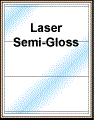 8.5" x 3.5" WHITE SEMI-GLOSS for LASER Thumbnail