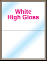 8.5" x  5.5" RECTANGLE GLOSSY WHITE LABELS Thumbnail