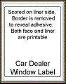 8" x 10" WHITE REMOVABLE WINDOW LABELS Thumbnail