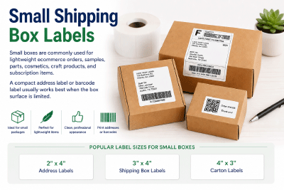 Small Shipping Box with Address Label