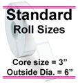Enter Inkjet roll label section w/ 3 inch core
